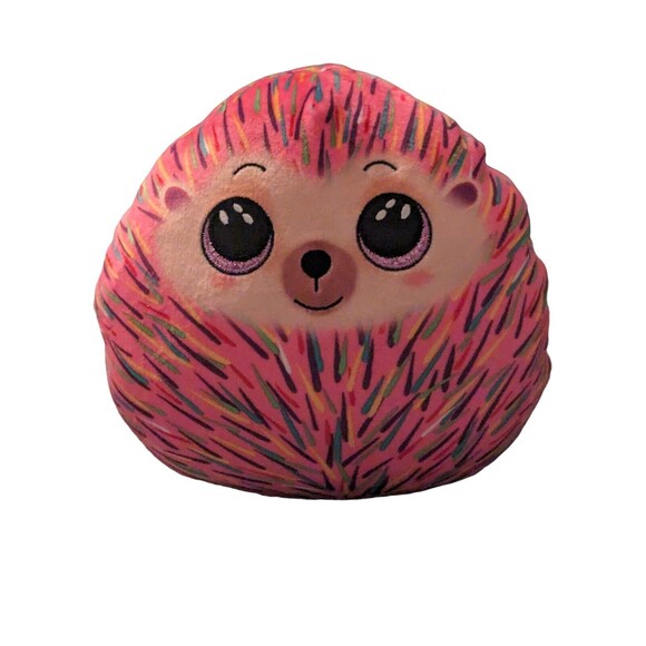 TY Beanie Squishies (Squish-A-Boos) Plush - HILDEE the Hedgehog (8 inch) - Pink - Picture 1 of 8